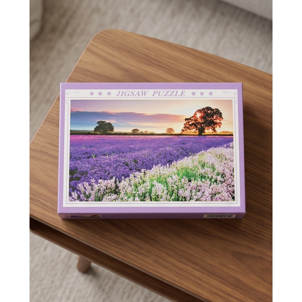 Lavender Field Sunset 1000 Piece Jigsaw Puzzle Purple Landscape A-1327 NEW